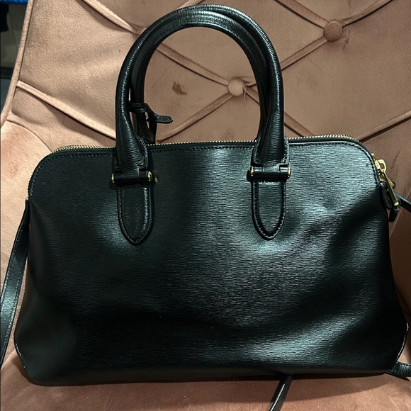 Ralph Lauren Black Textured Handbag - Picture 2 of 8